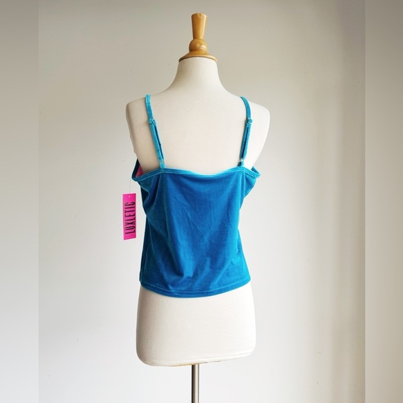 NWT LILLY PULITZER Blue Velvet Cassis Bra Tank Size Large - Picture 5 of 9